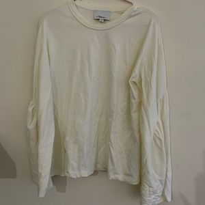 Phillip lim white flute sleeve top as xs
